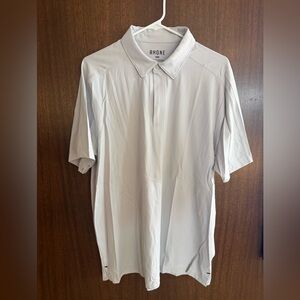 RHONE Men's Light Cream Colored Golf Tech Polo